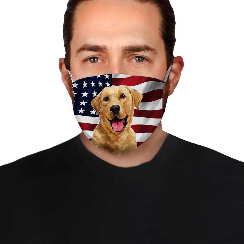 Labrador Retriever American Flag 2 EZ07 1504 Face Mask