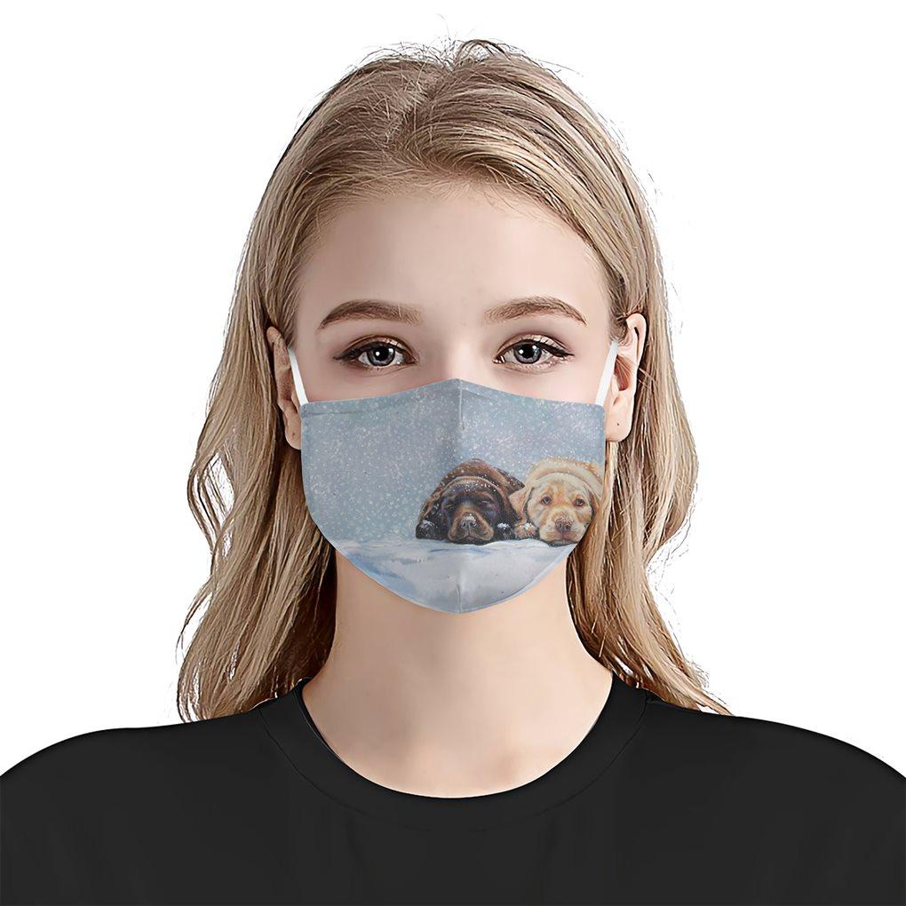 Labrador Retriever Couple EZ10 1504 Face Mask1