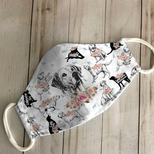 Labrador Retriever Floral Vintage EZ07 1806 Face Mask