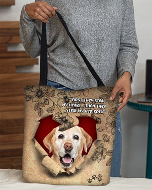 Labrador-Torn Cloth Tote Bag