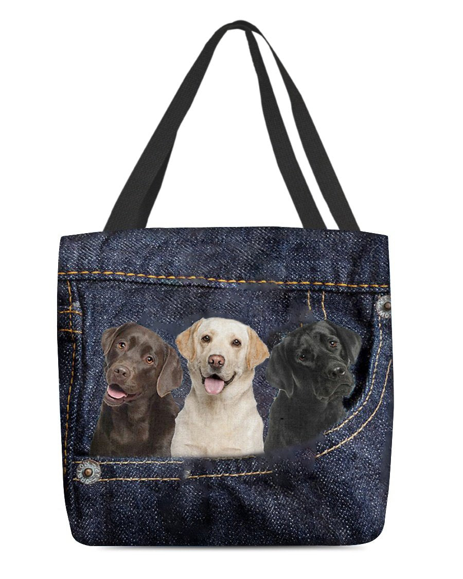 Labrador Retriever N3-Dark Denim-Cloth Tote Bag