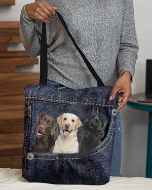 Labrador Retriever N3-Dark Denim-Cloth Tote Bag