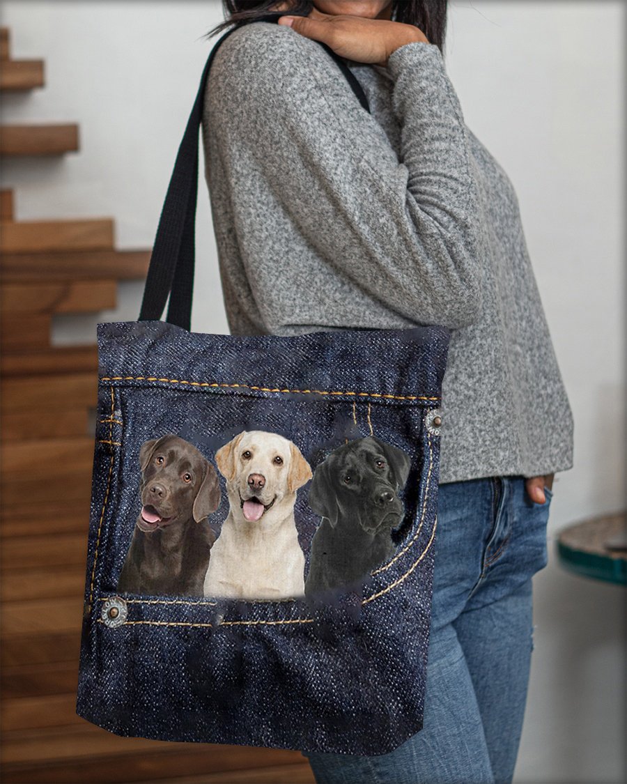 Labrador Retriever N3-Dark Denim-Cloth Tote Bag