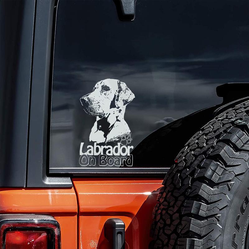 Labrador2 on Board-Car Window Sticker-Dog Sign Decal