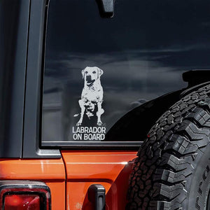 Labrador3 on Board-Car Window Sticker-Dog Sign Decal