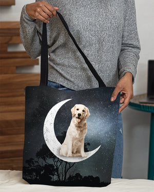 Labrador 3-Sit On The Moon-Cloth Tote Bag