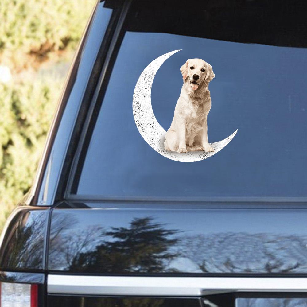 Labrador 3-Sit On The Moon Decal