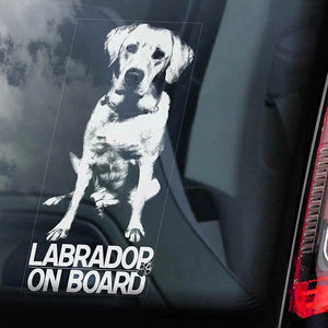 Labrado3 on Board-Car Window Sticker-Dog Sign Decal