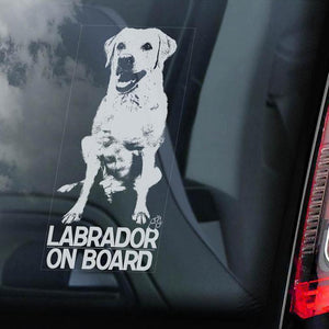 Labrador3 on Board-Car Window Sticker-Dog Sign Decal