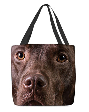 Labrador Chocolate Face-Cloth Tote Bag