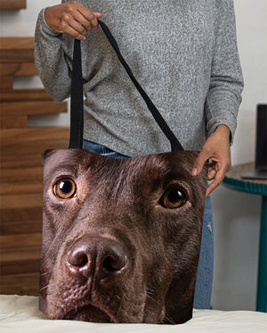 Labrador Chocolate Face-Cloth Tote Bag