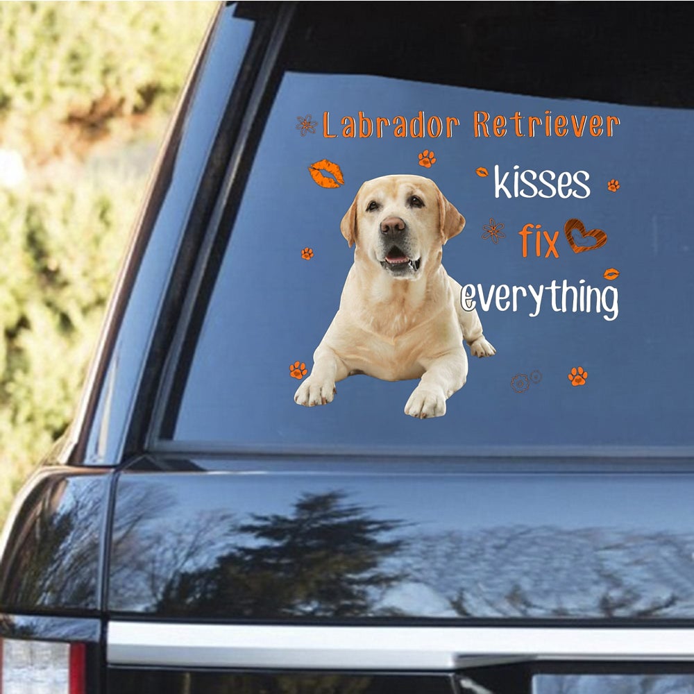 Labrador Retriever-Kiss Fix Everything Decal