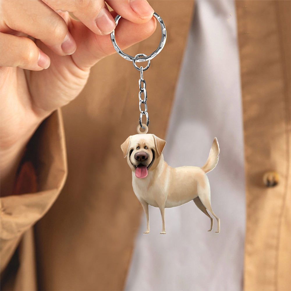 Labrador Retriever-Look at me flat Acrylic Keychain