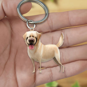 Labrador Retriever-Look at me flat Acrylic Keychain