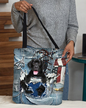 Labrador Retriever-Ripped Jeans-Cloth Tote Bag