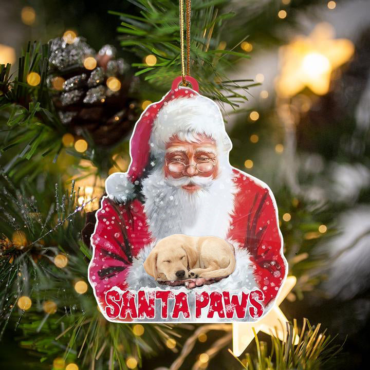 Labrador Retriever-Santa Paws-Two Sided Ornament