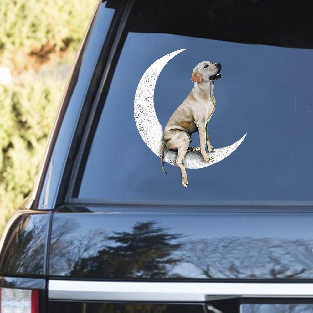 Labrador Retriever-Sit On The Moon Decal