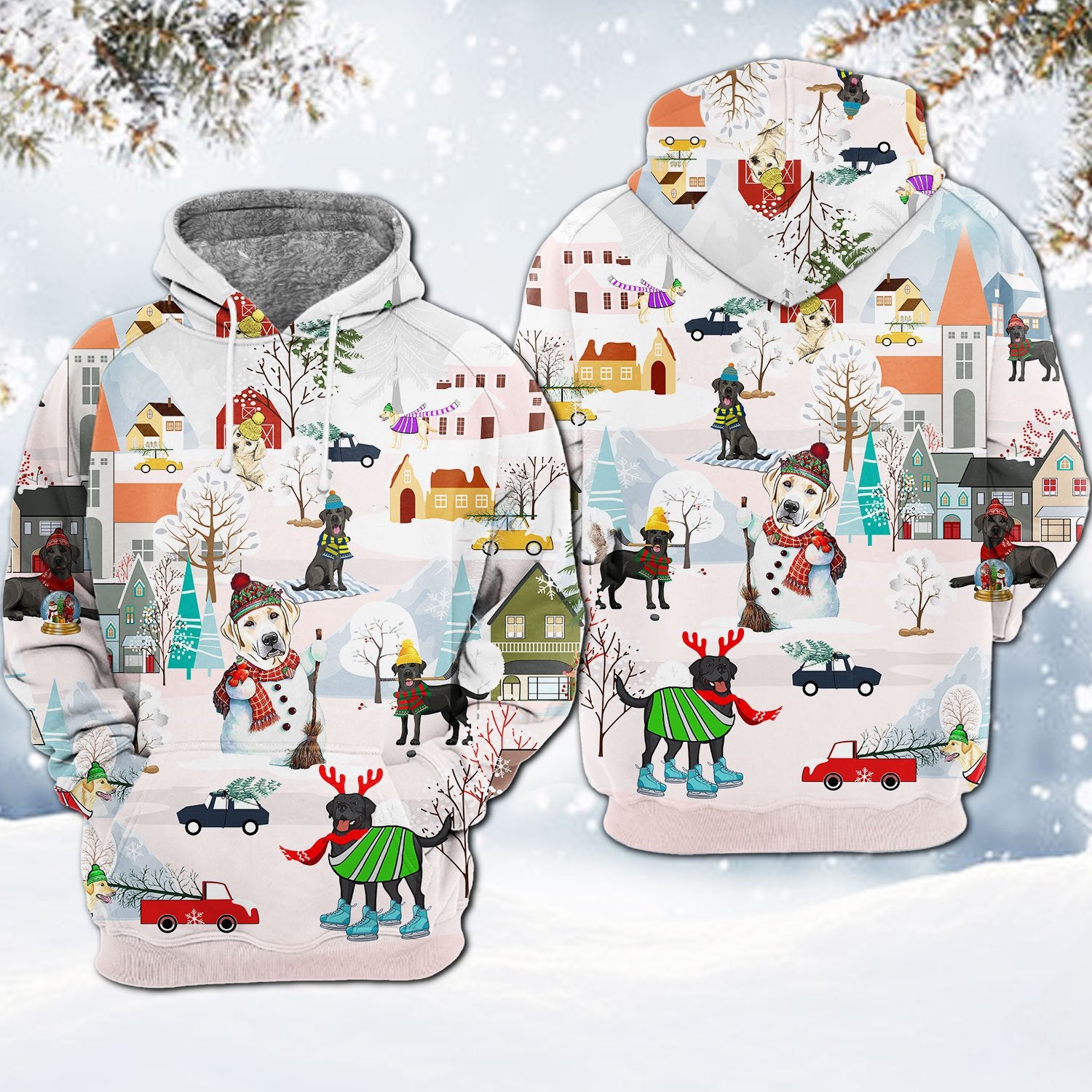 Labrador Retriever-Winter Holiday Hoodie