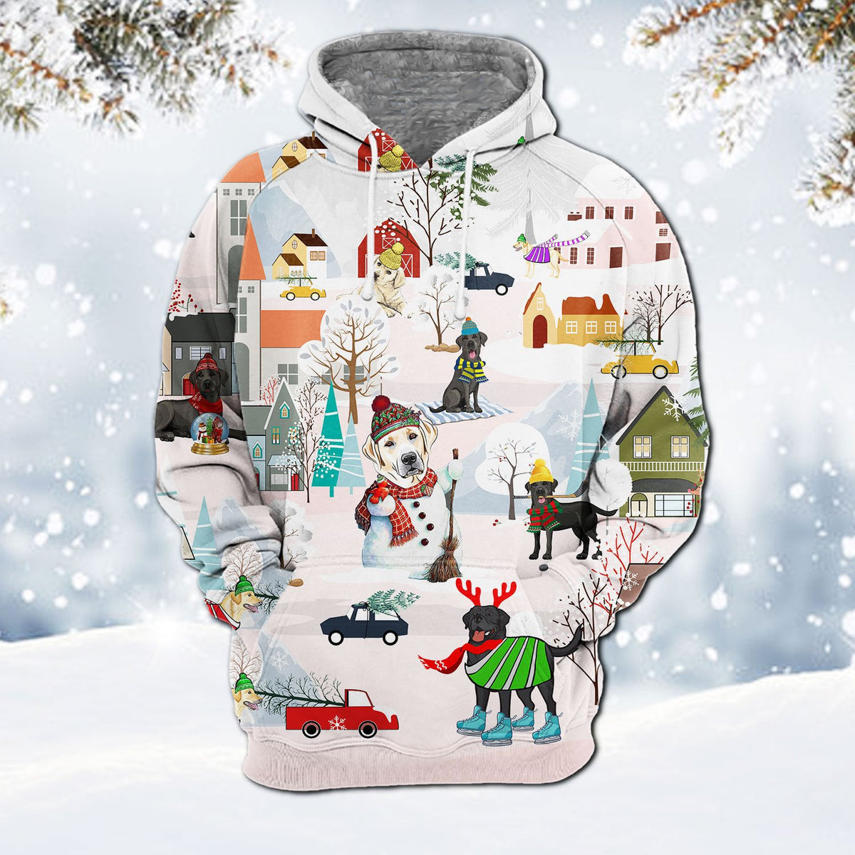 Labrador Retriever-Winter Holiday Hoodie