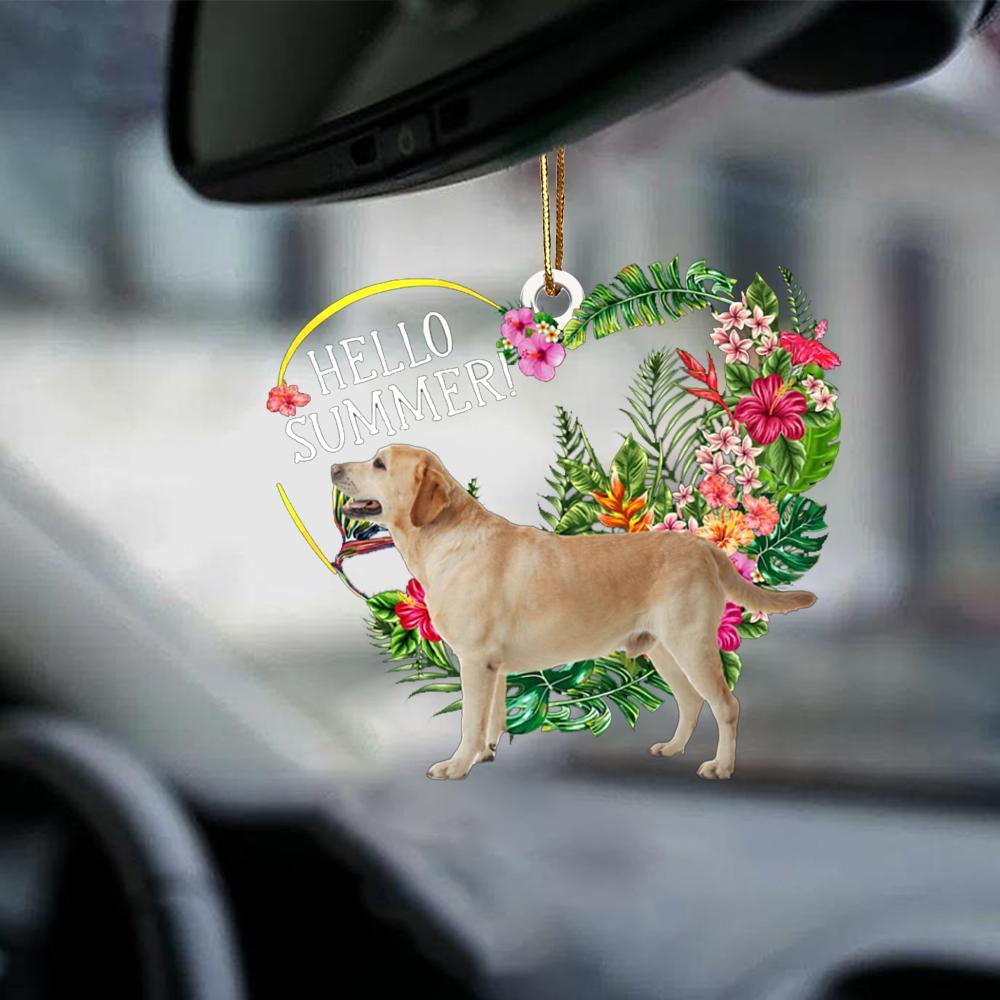 Labrador Retriever 1-Hello Summer-Two Sided Ornament