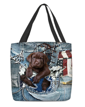 Labrador Retriever1-Ripped Jeans-Cloth Tote Bag