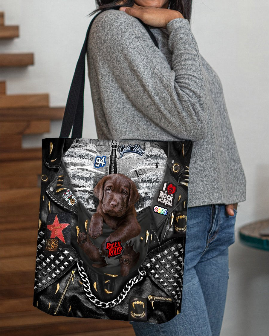 Labrador Retriever1-Rock Dog-Cloth Tote Bag