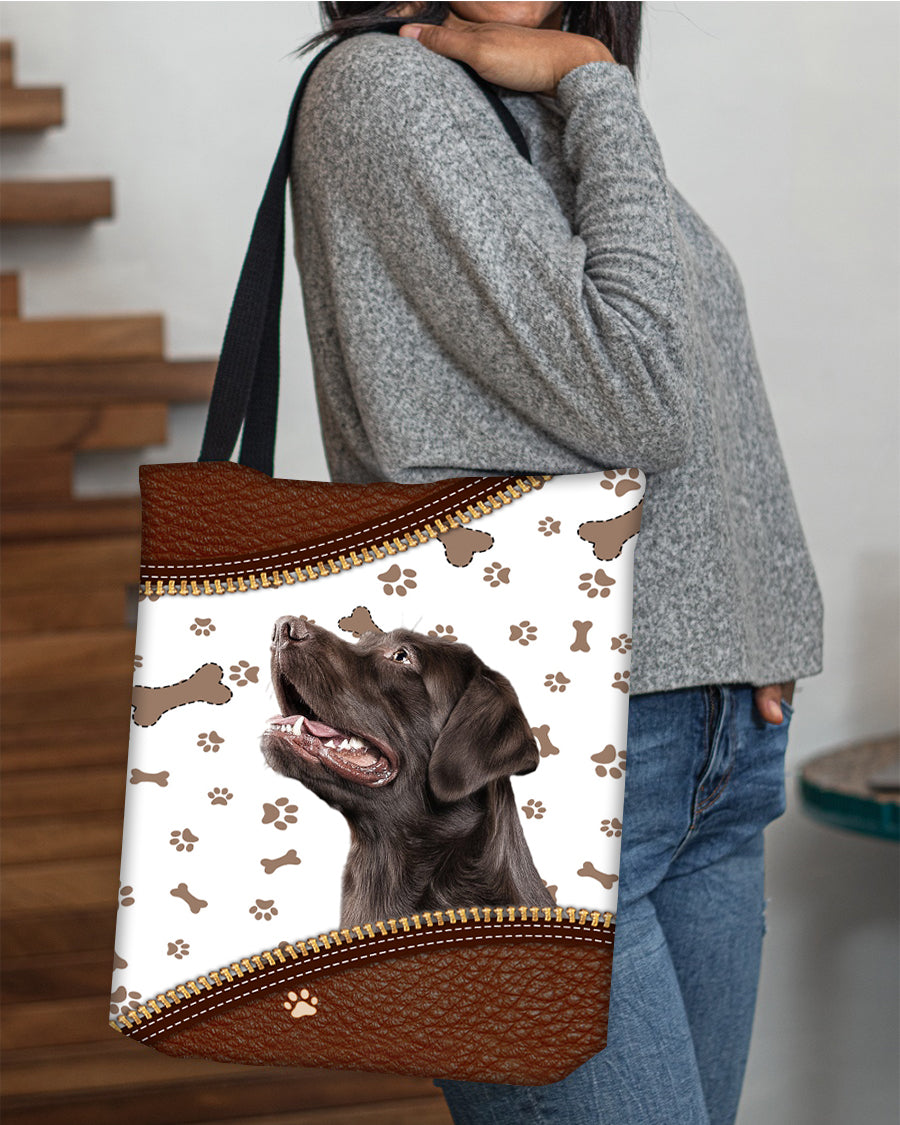 Labrador Retriever 1-Zipper Texture-Cloth Tote Bag