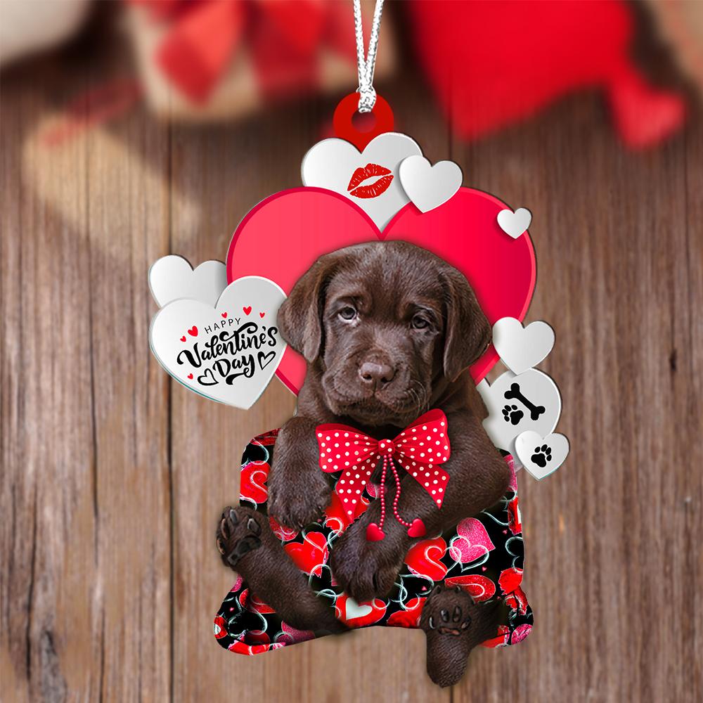 Labrador Retriever1 Valentine's Day Sleeping Bag-Two Sides Ornament