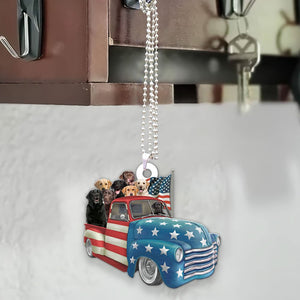 Labrador Retriever Happy Independence Day Two Sides Ornament