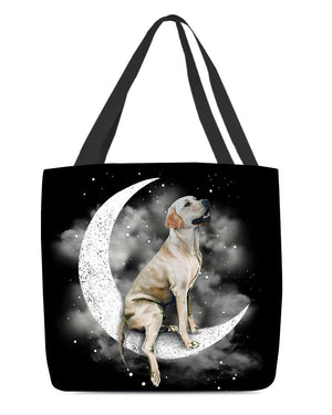 Labrador Retriever Sit On The Moon With Starts-Cloth Tote Bag