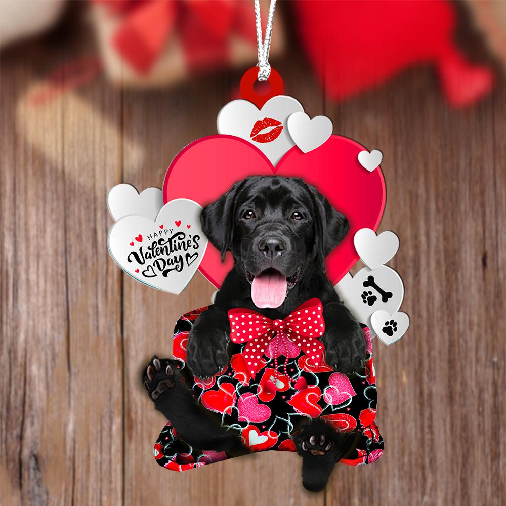 Labrador Retriever Valentine's Day Sleeping Bag-Two Sides Ornament