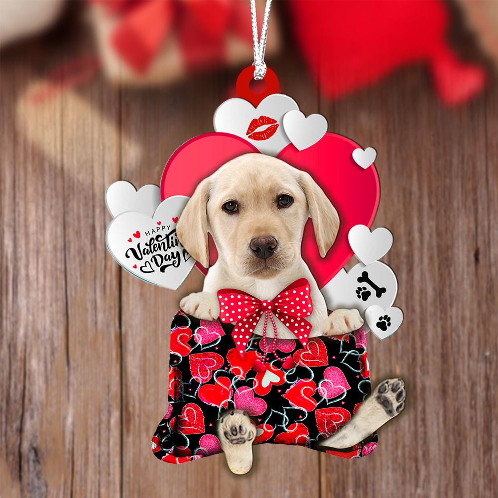 Labrador Valentine's Day Sleeping Bag-Two Sides Ornament