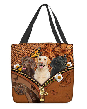 Labrador retriever n3 Butterfly Daisy Cloth Tote Bag