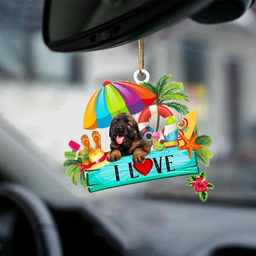 Leonberger-I Love Summer-Two Sided Ornament