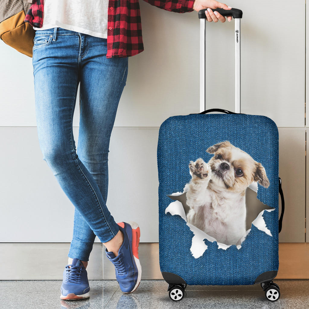 Lhasa Apso-Torn Paper Luggage Covers