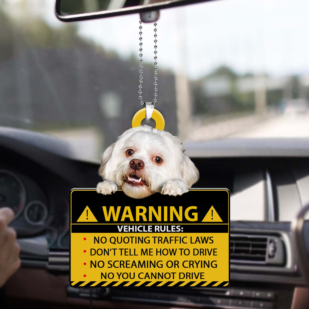 Lhasa Apso-Vehicle Rules Two Side Ornament