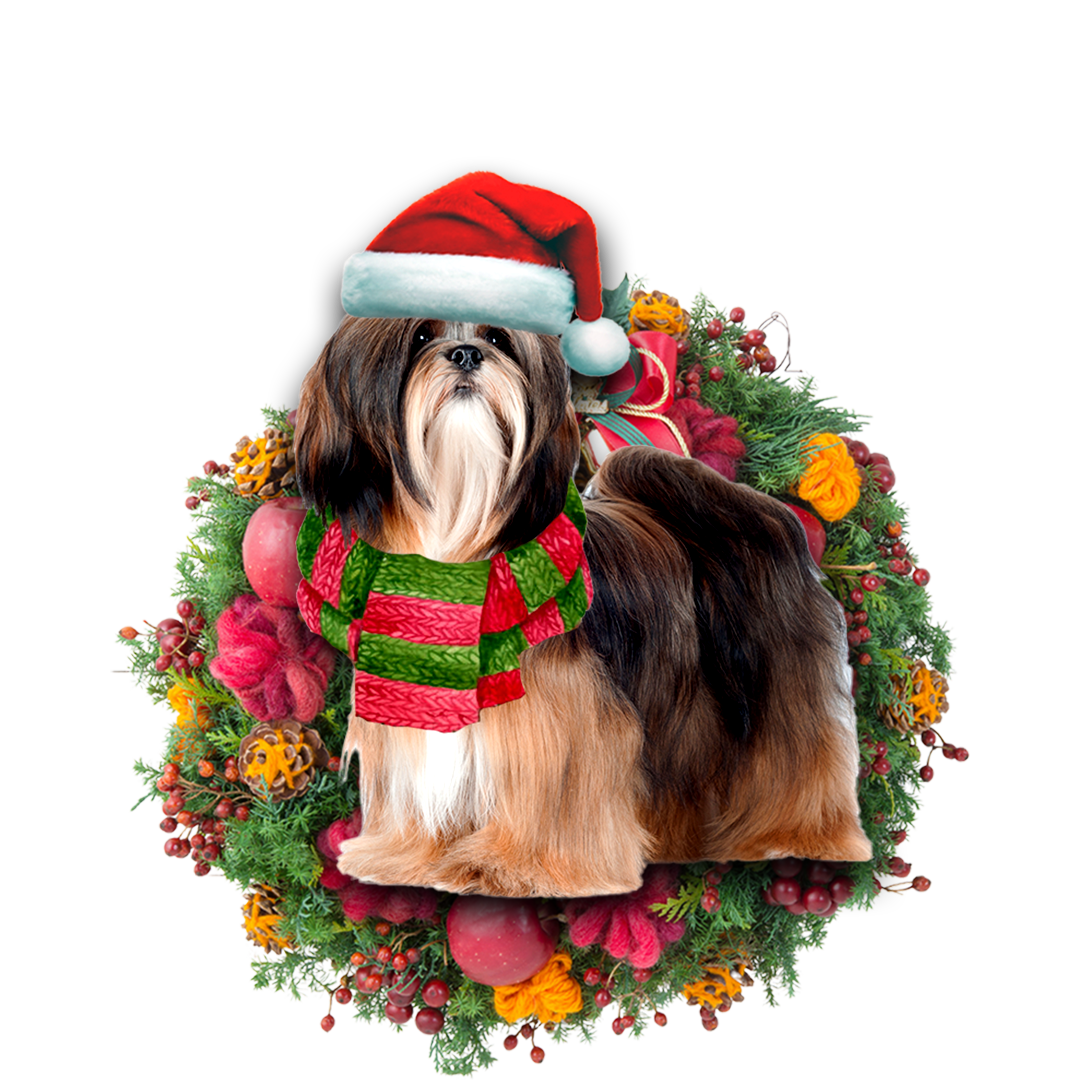 Lhasa Apso Christmas Ornament