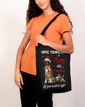 Little Christmas-BROWN Boxer-Cloth Tote Bag