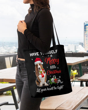 Little Christmas-Basset Hound-Cloth Tote Bag