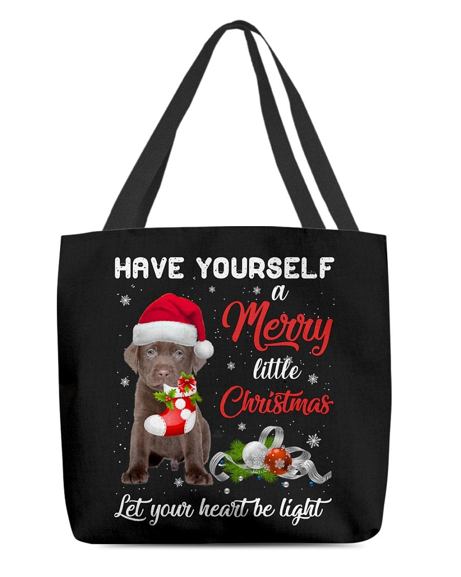 Little Christmas-CHOCOLATE Labrador-Cloth Tote Bag