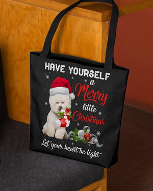 Little Christmas-CREAM Bichon Frise-Cloth Tote Bag