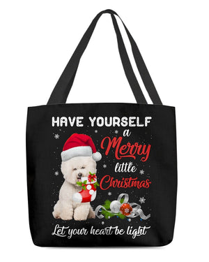 Little Christmas-CREAM Bichon Frise-Cloth Tote Bag