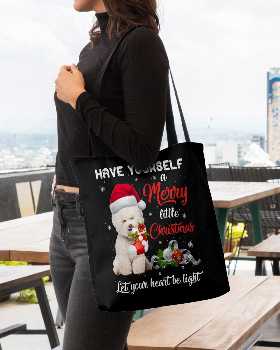 Little Christmas-CREAM Bichon Frise-Cloth Tote Bag