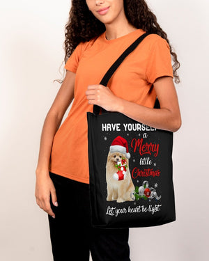 Little Christmas-CREAM Pomeranian-Cloth Tote Bag