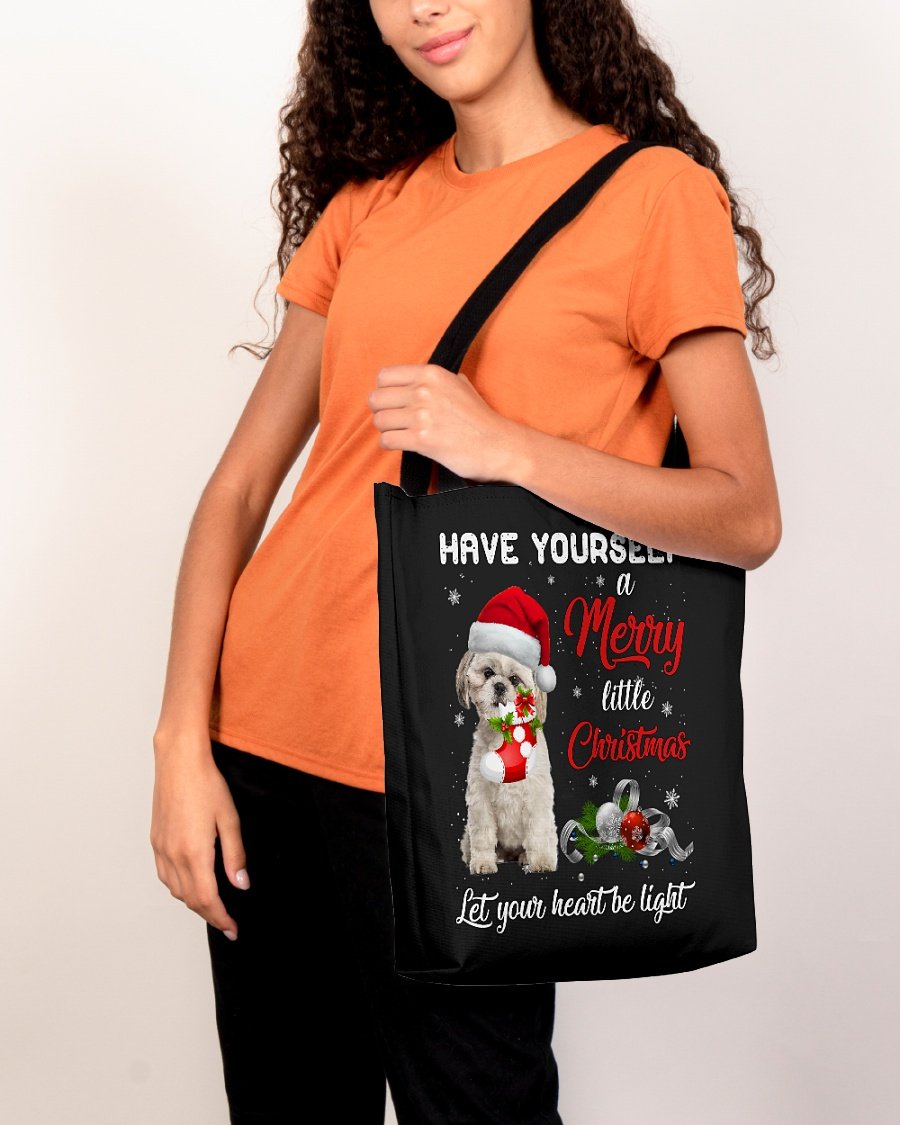 Little Christmas-CREAM Shih Tzu-Cloth Tote Bag