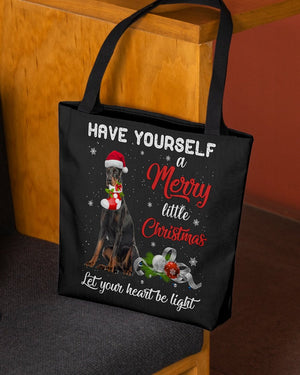 Little Christmas-Dobermann-Cloth Tote Bag