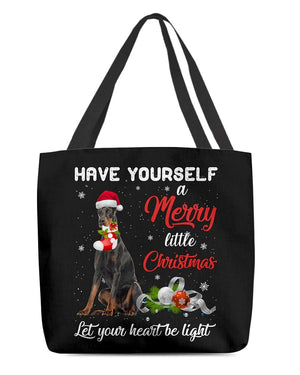 Little Christmas-Dobermann-Cloth Tote Bag