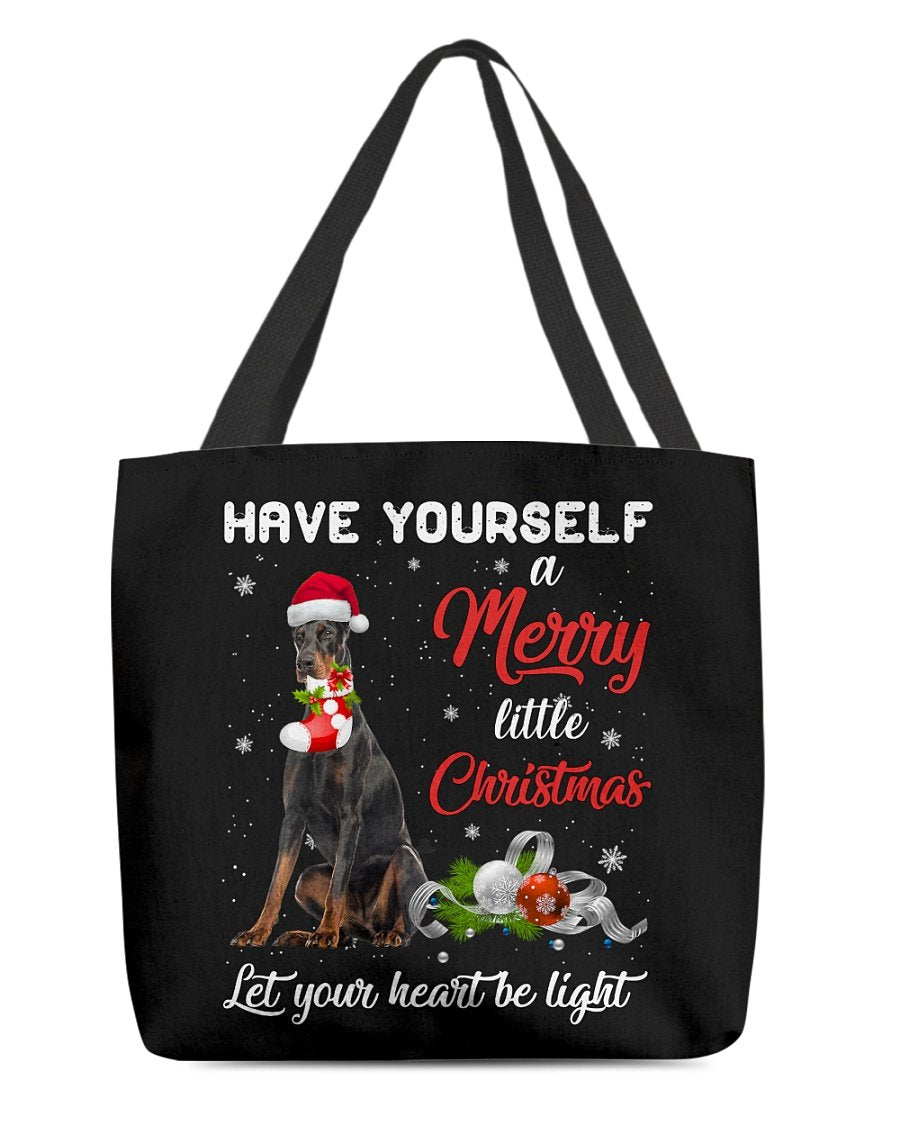 Little Christmas-Dobermann-Cloth Tote Bag