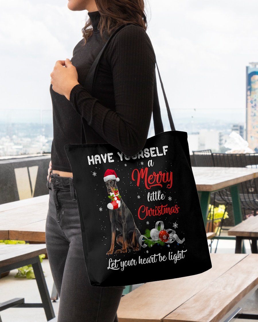 Little Christmas-Dobermann-Cloth Tote Bag