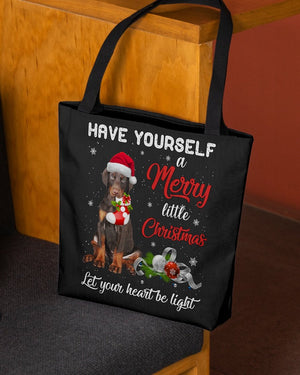 Little Christmas-Dobermann 1-Cloth Tote Bag